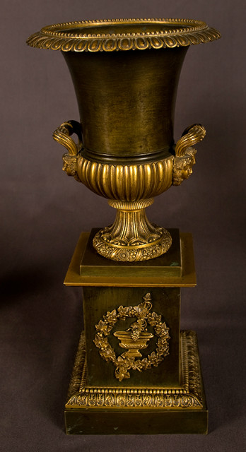 Pair of Empire candelabra and urns