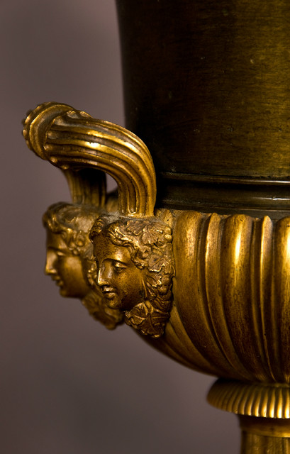 Pair of Empire candelabra and urns