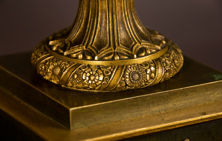 Pair of Empire candelabra and urns