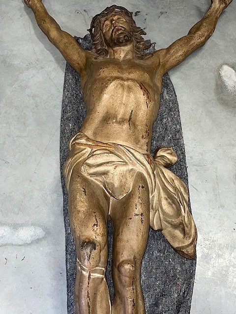 A life size cast iron Jesus Christ