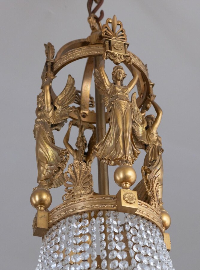 A palatial pair of crystal and bronze 