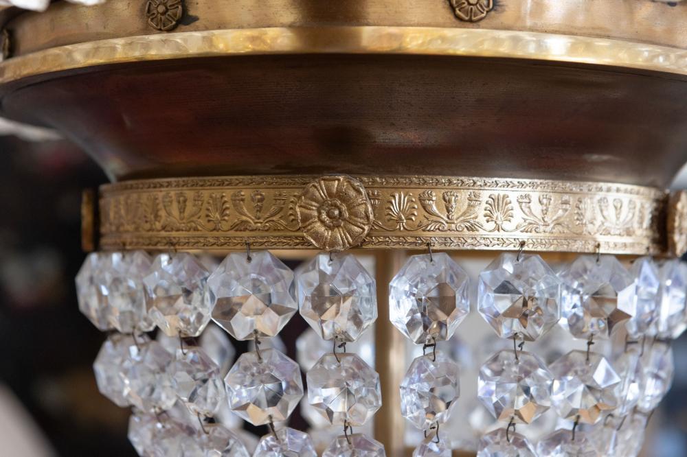 A palatial pair of crystal and bronze 