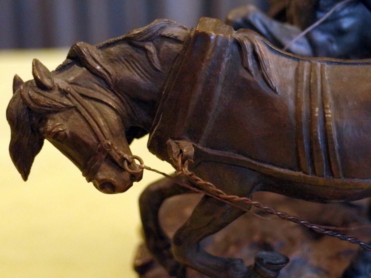 A Russian bronze troika Naps Evgeni Ivanovich