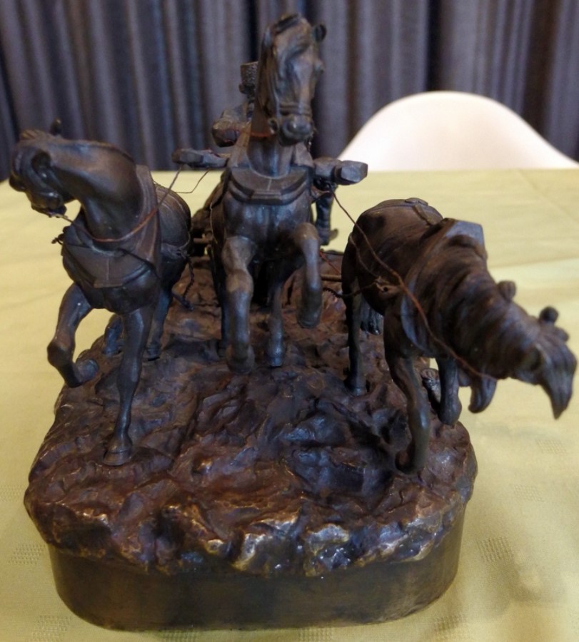 A Russian bronze troika Naps Evgeni Ivanovich