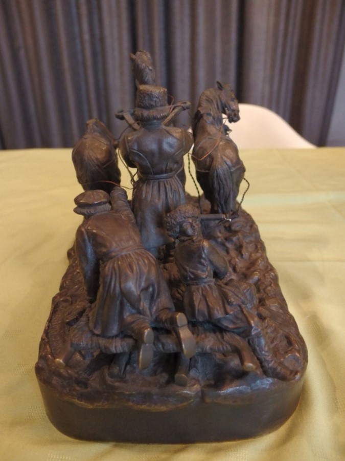 A Russian bronze troika Naps Evgeni Ivanovich