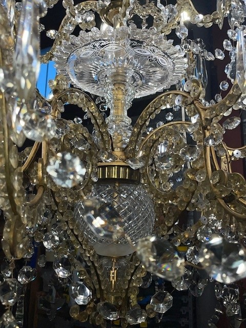 An imposing 24-light Baccarat chandelier