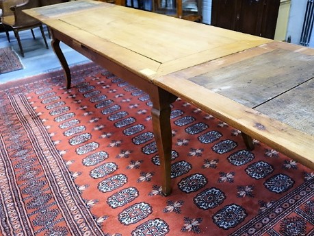Antique Country Table Cherrywood France with side extensions 