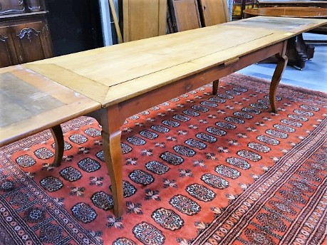 Antique Country Table Cherrywood France with side extensions 