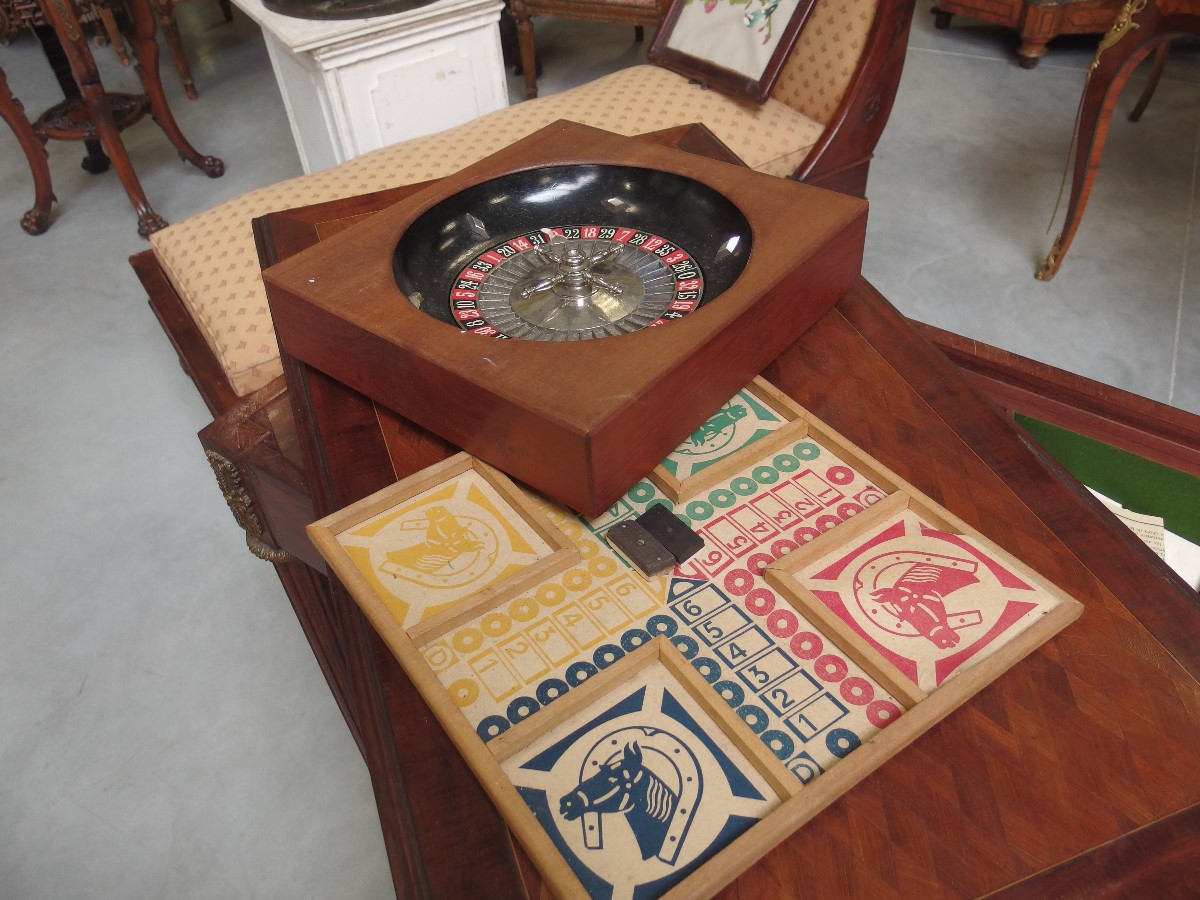 Antique Game Table France Louis XVI style Mahogany Parquetry bronze Mounts