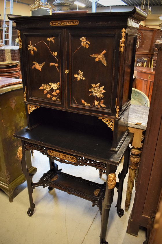 Cabinet on Stand Chinoiserie Style France 19th century