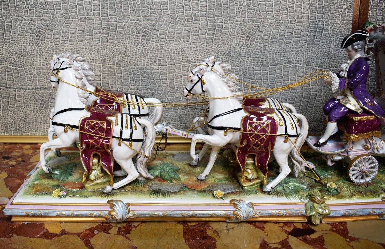 Carriage Volkstedt Thuringen Porcelain early 20th century