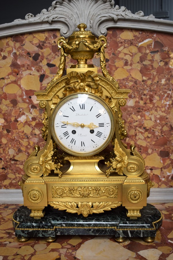 Clock Garniture Ormolu signed Drechsler Paris ca. 1860