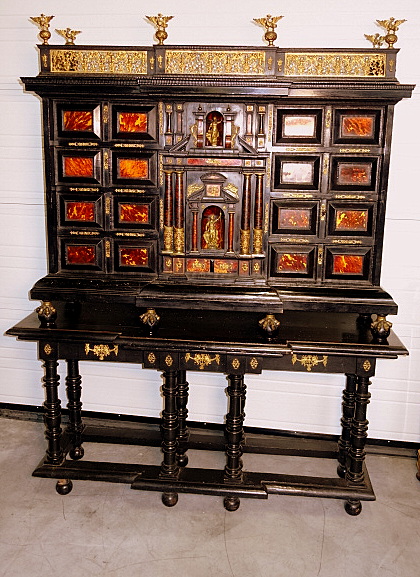hispano flemish cabinet on stand