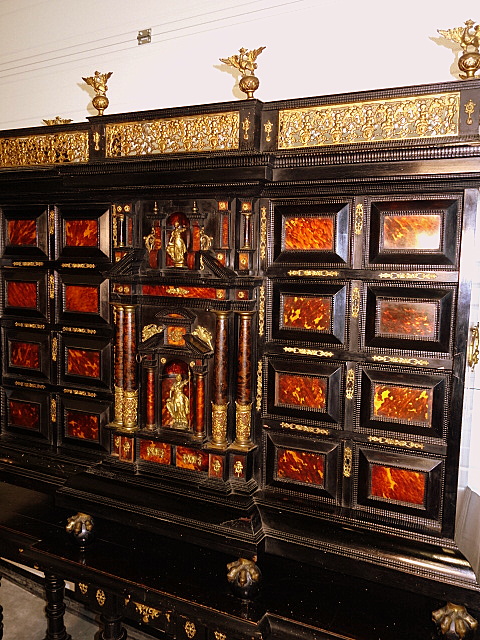 hispano flemish cabinet on stand