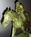 Jockey Sculpture Patinated Bronze signed van Rijswijck