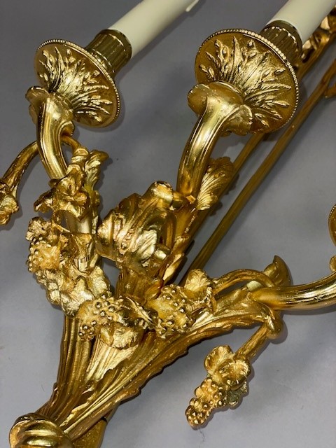 Large pair of Louis XVI sconces