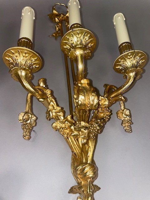 Large pair of Louis XVI sconces