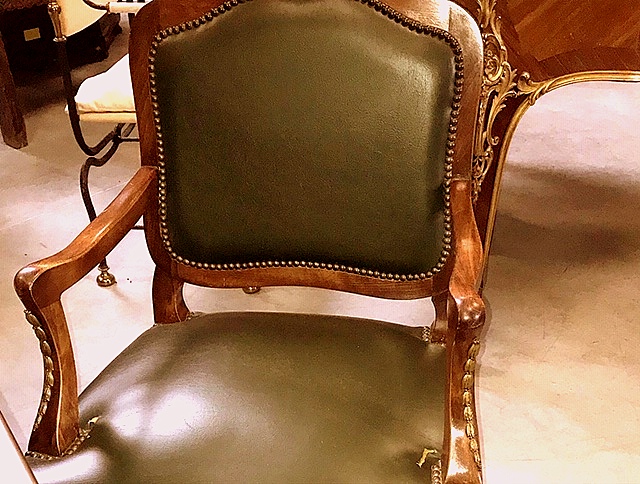 Library Office Furniture Set Desk Chair and Pair of Bookcases France Regence Style early 20th century