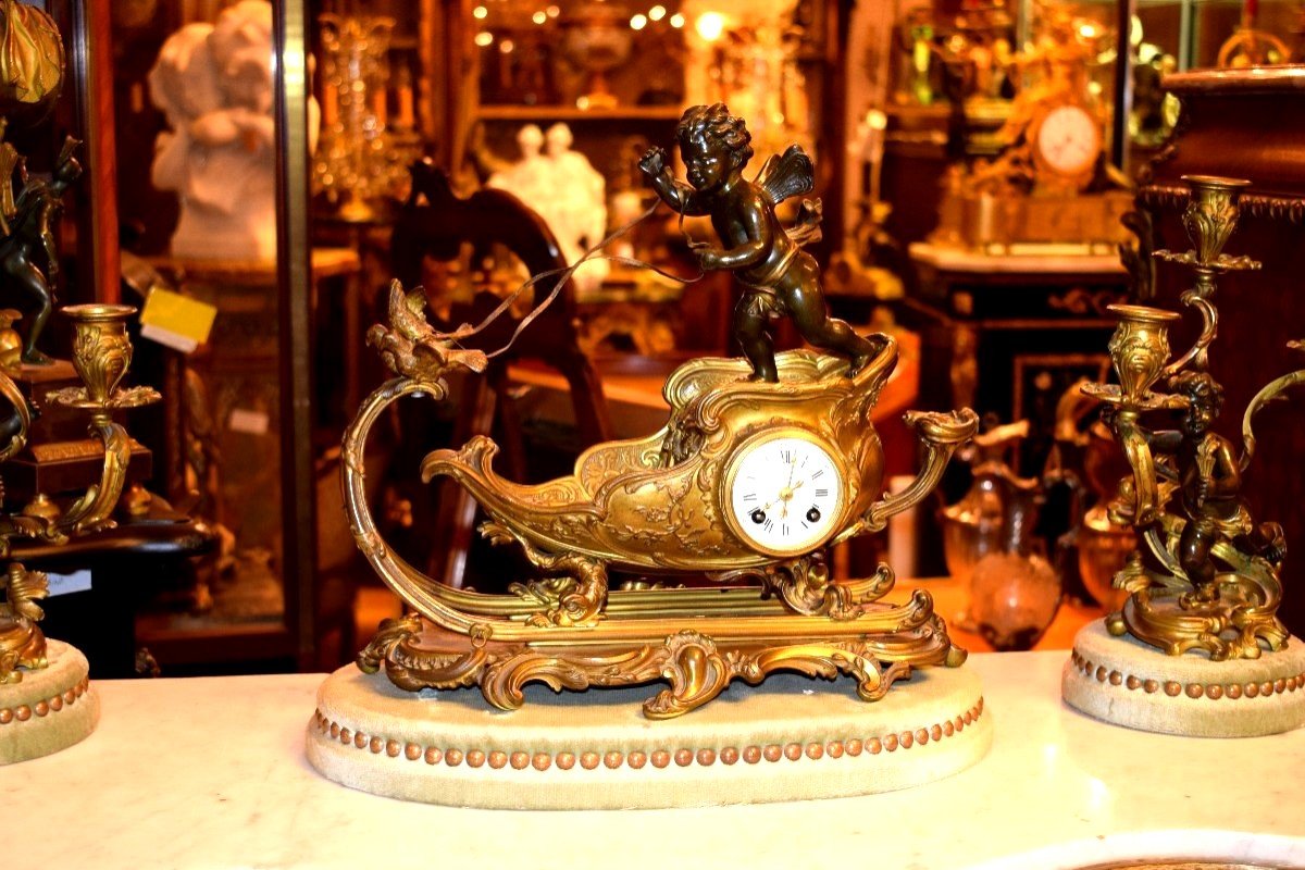 Louis XV clockset attributed to François Linke 