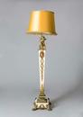 Louis XVI Style Standing Lamp Marble and Bronze Ornaments Cherub Holding the Light France circa 1900