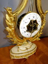Lyra Mantel Clock 18th Century signed Roque a Paris