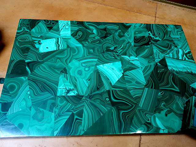 Malachite desk set