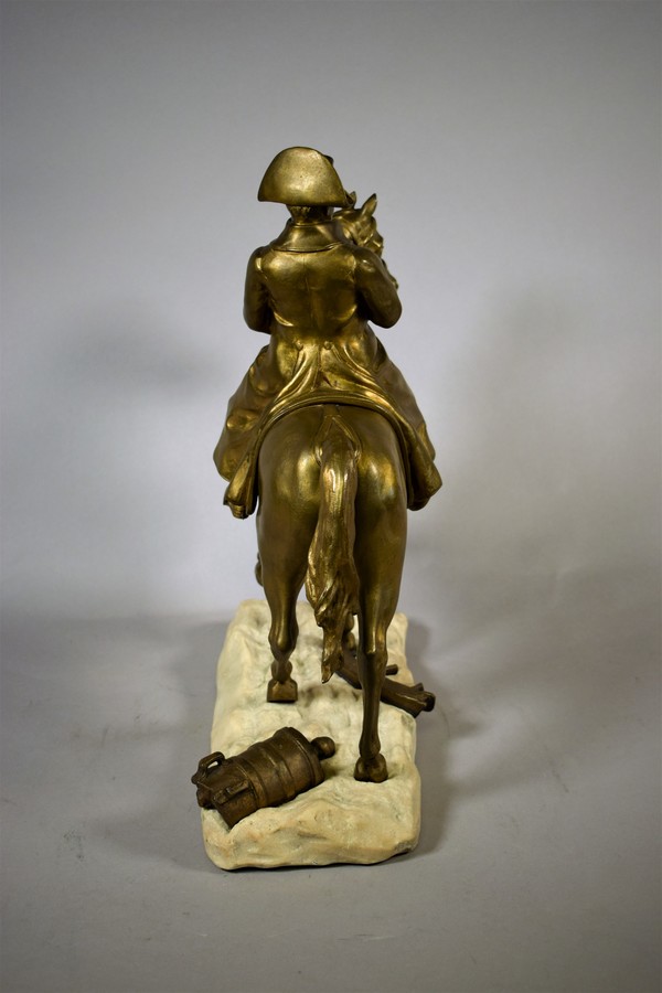 Napoleon on Horseback Bronze Statue signed Gregoire (Jean Louis Gregoire France 1840-1890)