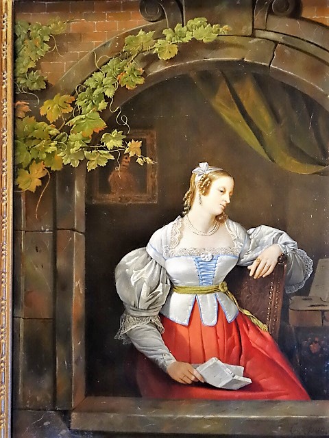 painting by Célestin François (1787-1846) La Lettre