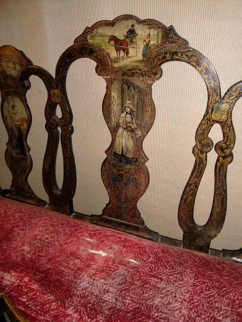 Salon suite painted wood Holland Hindeloopen 19th century